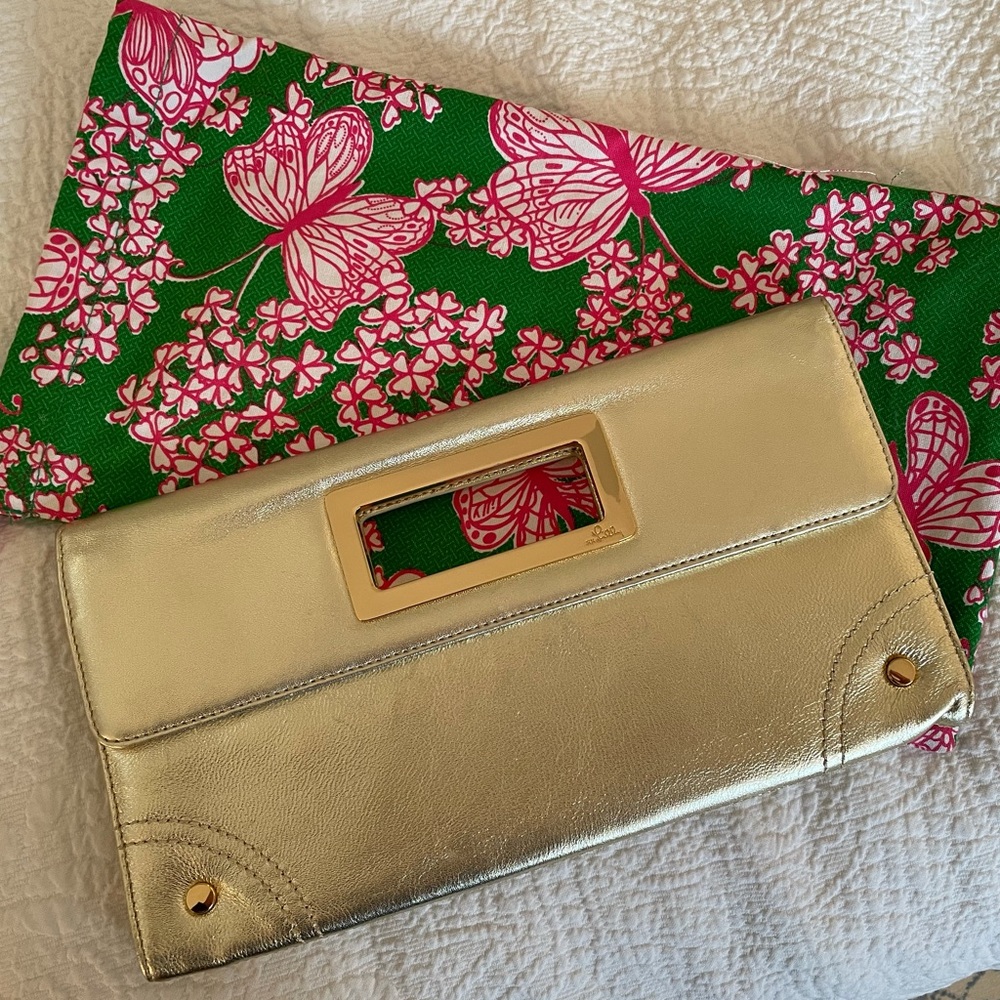 Lilly Pulitzer Gold Clutch